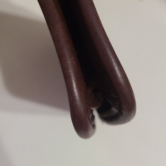 Vintage 90s Coach Chunky Case Cosmetic Bag Pouch Style 7165 Brown Brass - Picture 3 of 6